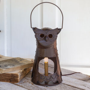 Owl Electric Candle Lantern