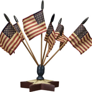 Star Flag Finial With Flags