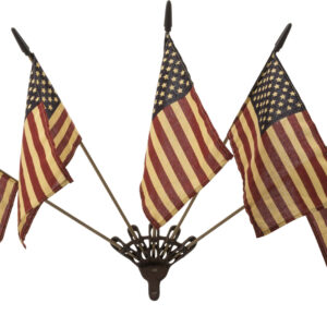 Star wall flag finial with flags